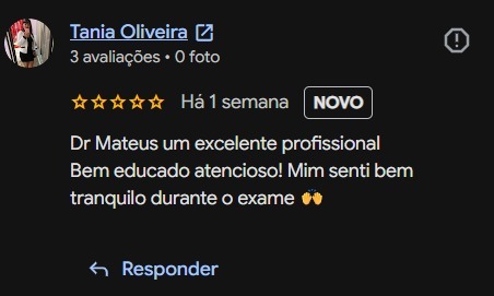 Avaliação de paciente do Dr. Mateus Peixoto